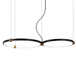 Люстра подвесная светодиодная черный металл Ring Horizontal варинант исполнения - 8 | Loft Concept в Костроме