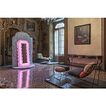 Дизайнерское разноцветное кресло на металлическом каркасе с подставкой для ног Poltronova Plasma Armchair варинант исполнения - 15 | Loft Concept в Костроме