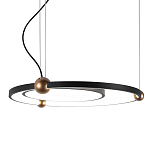 Люстра подвесная светодиодная черный металл Ring Horizontal варинант исполнения - 1 | Loft Concept в Костроме