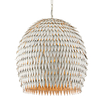 Подвесной светильник белый металлический в форме купола White Natural Lines варинант исполнения - 1 | Loft Concept в Костроме