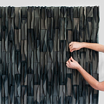 Современное Объемное Панно на стену Horizontal rhythmic waves варинант исполнения - 2 | Loft Concept в Костроме