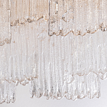 Люстра подвесная прямоугольная из рифленого стекла Fluted Glass Chandelier варинант исполнения - 1 | Loft Concept в Костроме