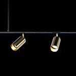 Люстра линейная с 5-ю цилиндрическими плафонами цвета латунь TRIBES CHANDELIER варинант исполнения - 5 | Loft Concept в Костроме