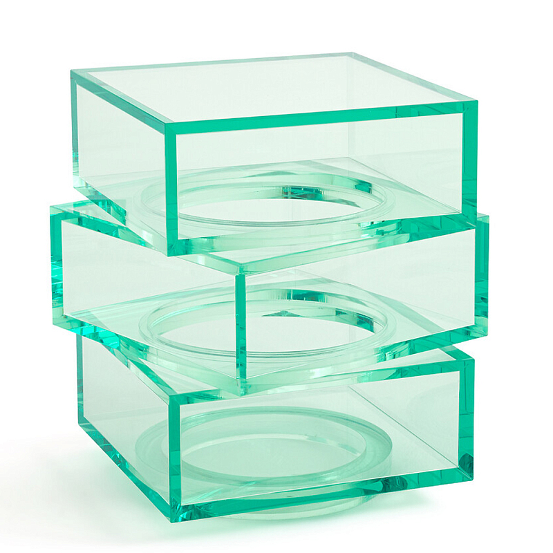 Стол журнальный в форме кубов Acrylic Furniture Lumina Mint Breeze Бирюзовый Стол журнальный в форме кубов Acrylic Furniture Lumina Mint Breeze Бирюзовый в Костроме | Loft Concept