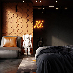 Гипсовая 3D панель с принтографией PM-105 варинант исполнения - 1 | Loft Concept в Костроме