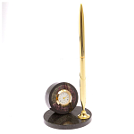 Часы настольные с ручкой из натурального камня Stone Clock варинант исполнения - 13 | Loft Concept в Костроме