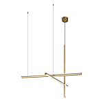 Люстра с 3-мя  пересекающимися цилиндрическими плафонами на тонких тросах Trumpet tube варинант исполнения - 2 | Loft Concept в Костроме