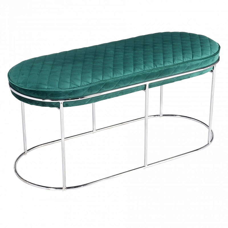 Банкетка Bench Emerald Серебряный Изумрудный Банкетка Bench Emerald Серебряный Изумрудный в Костроме | Loft Concept