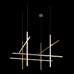 Люстра с 8-ю пересекающимися цилиндрическими плафонами на тонких тросах Trumpet tube варинант исполнения - 7 | Loft Concept в Костроме