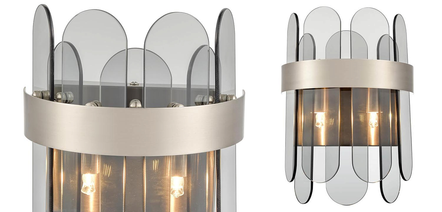 Бра Decorative Oval Smoky Plates Sconce Бра Decorative Oval Smoky Plates Sconce - Loft-Concept в Костроме