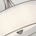 Люстра подвесная с двойным круглым плафоном из органзы и матового стекла Kichler варинант исполнения - 3 | Loft Concept в Костроме