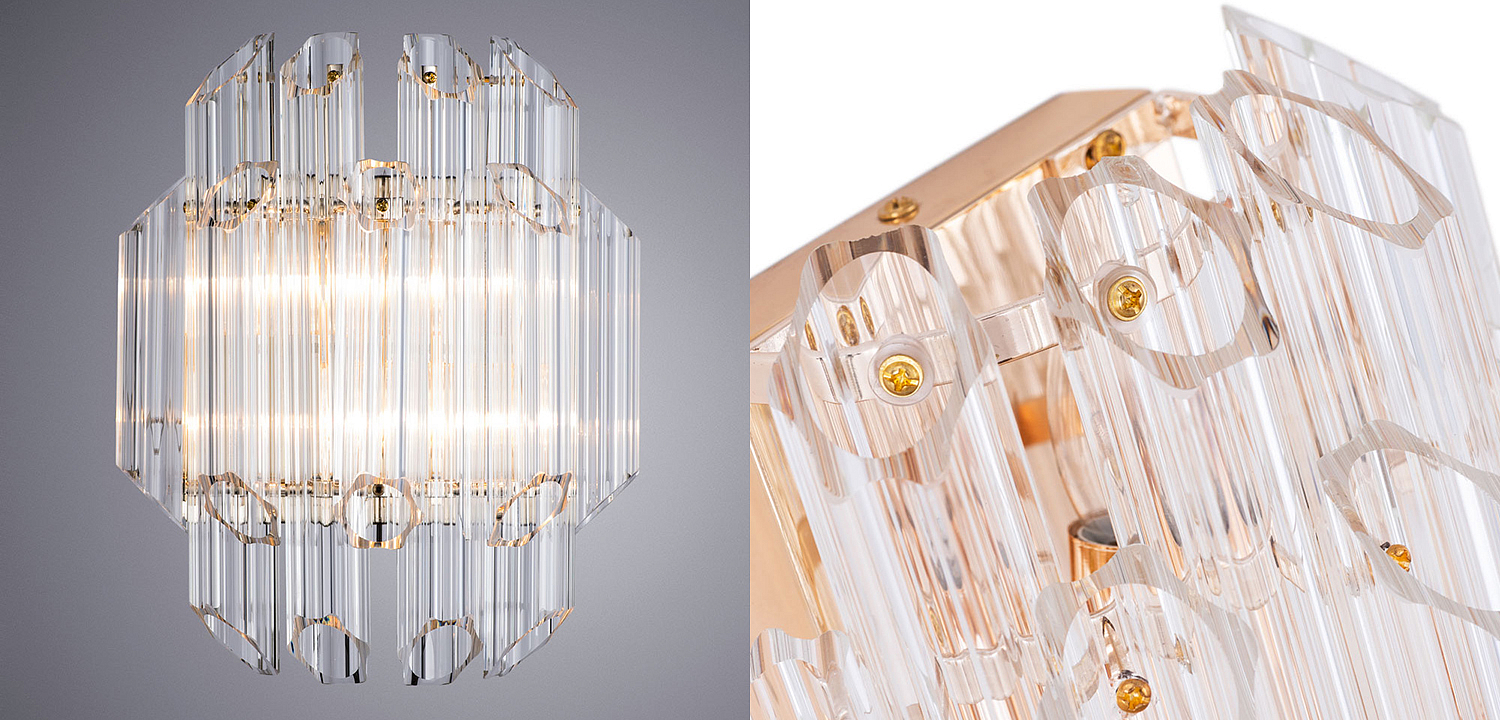 Бра Hexagon Tube Light Crystal wall lamp Бра Hexagon Tube Light Crystal wall lamp - Loft-Concept в Костроме