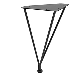 Стол журнальный c коричневой круглой столешницей на четырех черных ножках Charm Coffee Table варинант исполнения - 3 | Loft Concept в Костроме