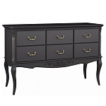 Консоль черная из массива бука с ящиками в стиле прованс Black Provence варинант исполнения - 1 | Loft Concept в Костроме