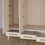 Большой Шкаф Primo Светлый дуб с 3 дверьми и 3 выдвижными ящиками варинант исполнения - 4 | Loft Concept в Костроме