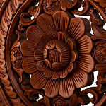 Панно из дерева круглое Flower Panel With Trees варинант исполнения - 2 | Loft Concept в Костроме
