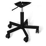 Стул с мягкой бирюзовой обивкой из велюра и подъемно-поворотным механизмом на черных колесиках Harper Turquoise варинант исполнения - 3 | Loft Concept в Костроме