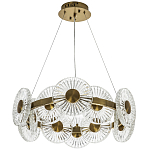 Люстра с круглыми рельефными плафонами Glass Peonies Brass Chandelier варинант исполнения - 2 | Loft Concept в Костроме