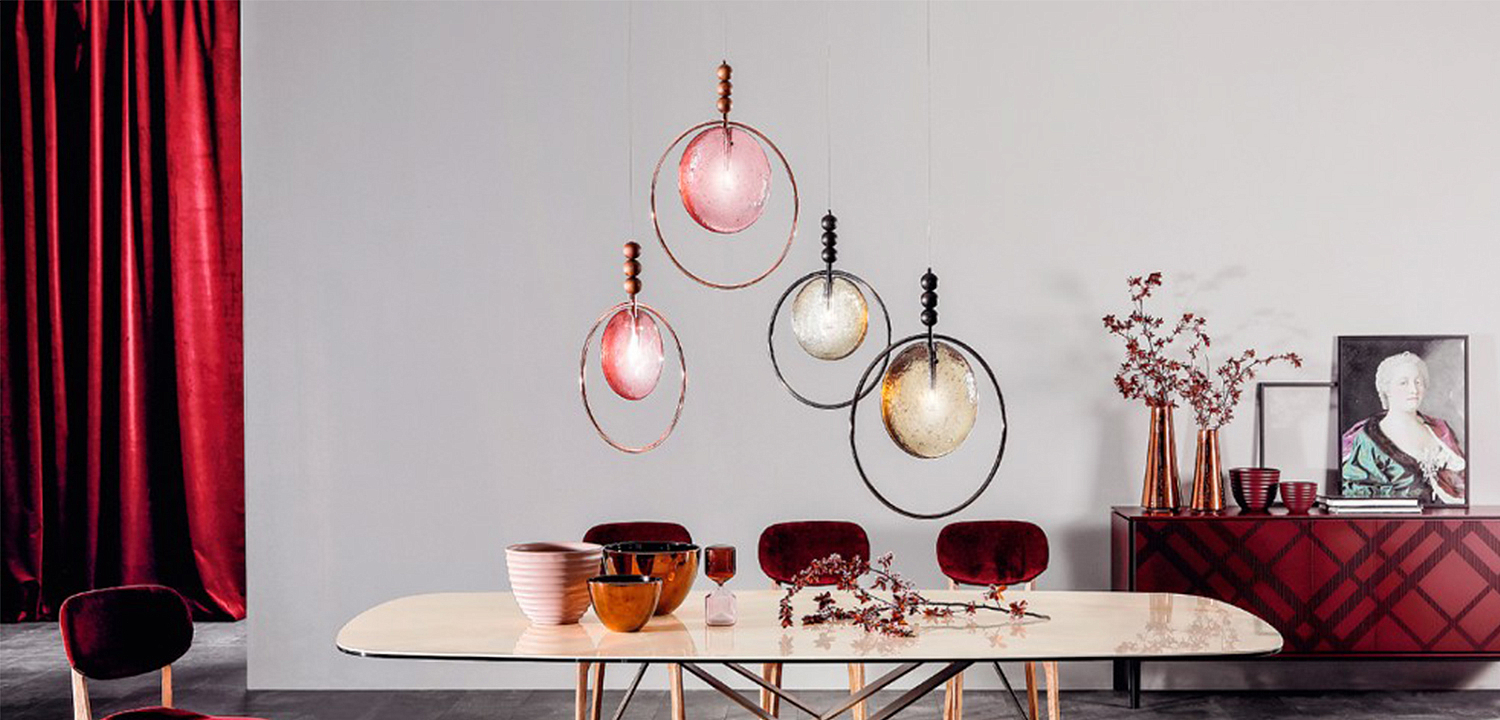 Подвесной светильник c цветным стеклом Tonin Casa Lampada Dreamy Подвесной светильник c цветным стеклом Tonin Casa Lampada Dreamy - Loft-Concept в Костроме