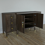 Большой Комод-буфет Elsa Dreams Walnut с ящиками варинант исполнения - 5 | Loft Concept в Костроме