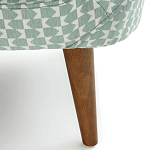 Кресло светло-бирюзовое с принтом Pauley Light Turquoise Armchair варинант исполнения - 4 | Loft Concept в Костроме