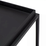 Тумба чёрная на колёсах Cabinet on Wheels варинант исполнения - 4 | Loft Concept в Костроме