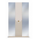 Шкаф трёхдверный с 2-мя зеркальными дверками Satin Furniture варинант исполнения - 3 | Loft Concept в Костроме