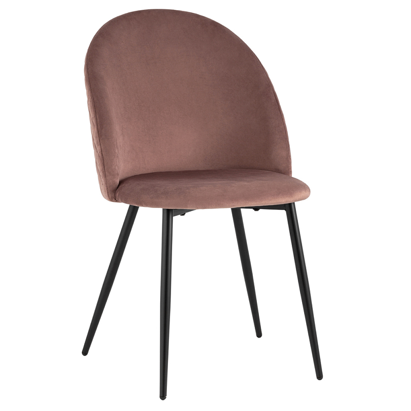 Мягкий стул в велюре пыльно-розового цвета Miruna Chair Черный Пепельно-розовый Мягкий стул в велюре пыльно-розового цвета Miruna Chair Черный Пепельно-розовый в Костроме | Loft Concept
