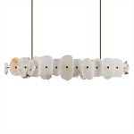 Подвесной светильник с фигурными элементами из белого алебастра Cryptocrystalline Stone варинант исполнения - 7 | Loft Concept в Костроме