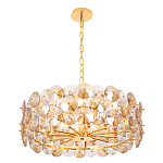 Люстра круглая золотого цвета с круглыми хрустальным элементами Solyria варинант исполнения - 4 | Loft Concept в Костроме