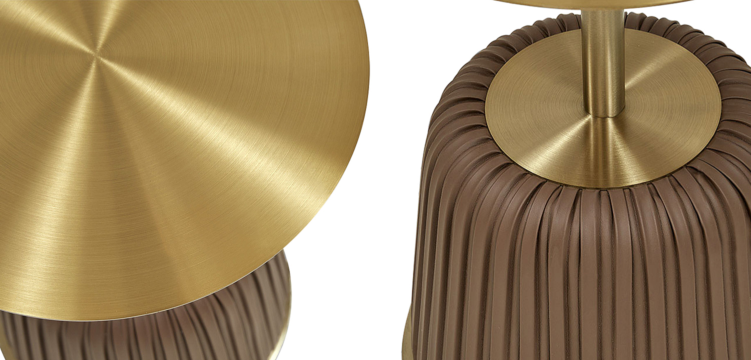 Приставной стол Orlaith Brown Gold Side Table Приставной стол Orlaith Brown Gold Side Table - Loft-Concept в Костроме