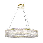 Люстра подвесная круглая из прозрачного хрусталя с золотым корпусом Selfsufficient варинант исполнения - 7 | Loft Concept в Костроме