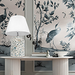 Настольная лампа цилиндрическая с цветочной росписью Lamp Flower Painting варинант исполнения - 6 | Loft Concept в Костроме