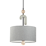 Люстра с серым тканевым плафоном Flourish варинант исполнения - 1 | Loft Concept в Костроме
