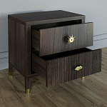 Тумба прикроватная с двумя ящиками Elsa Dreams Walnut варинант исполнения - 2 | Loft Concept в Костроме