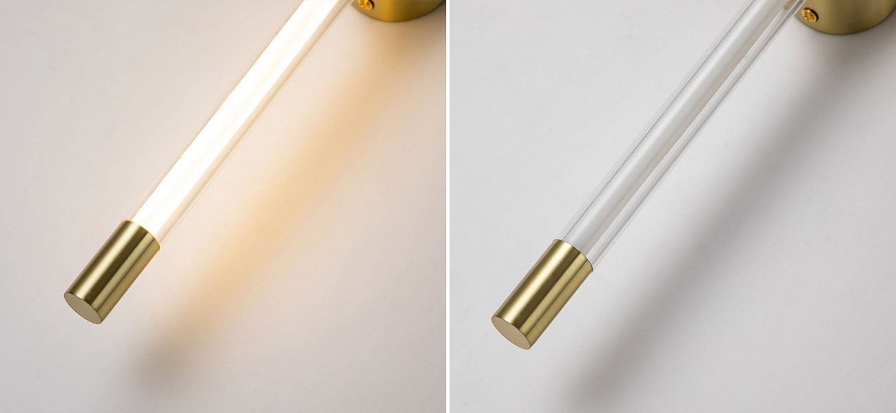 Бра Trumpet tube Double Золотое 60 см Бра Trumpet tube Double Золотое 60 см - Loft-Concept в Костроме