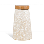 Керамический столик с деревянной столешницей "Пешка" варинант исполнения - 6 | Loft Concept в Костроме