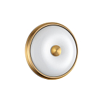 Бра круглое с матовым стеклянным плафоном и металлической окантовкой Soft Halo варинант исполнения - 3 | Loft Concept в Костроме