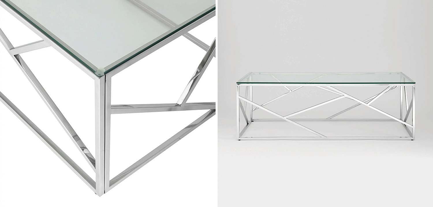 Столик кофейный Geometry Serene Phoenix Silver Столик кофейный Geometry Serene Phoenix Silver - Loft-Concept в Костроме