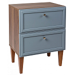 Тумба прикроватная серая из массива бука с 2-мя ящиками Wenge Light варинант исполнения - 1 | Loft Concept в Костроме