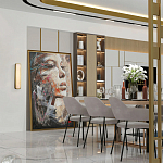 Бра в металлическом корпусе с рассеивателем из бежевого алебастра Cryptocrystalline Stone варинант исполнения - 2 | Loft Concept в Костроме