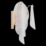 Бра из полупрозрачных овальных лепестков из стекла с металлическим основанием золотого цвета Nazaire Glass Lighting варинант исполнения - 2 | Loft Concept в Костроме