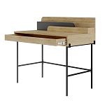 Стол письменный с выдвижным ящиком цвета древесины LEILA WORKING TABLE OAK ANTHRACITE варинант исполнения - 1 | Loft Concept в Костроме
