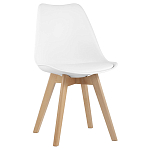 Стул с основой из пластика и мягким сиденьем Arvika White варинант исполнения - 1 | Loft Concept в Костроме