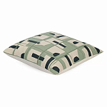 Подушка декоративная зеленого цвета с геометрическим рисунком Divine Abstractions варинант исполнения - 1 | Loft Concept в Костроме