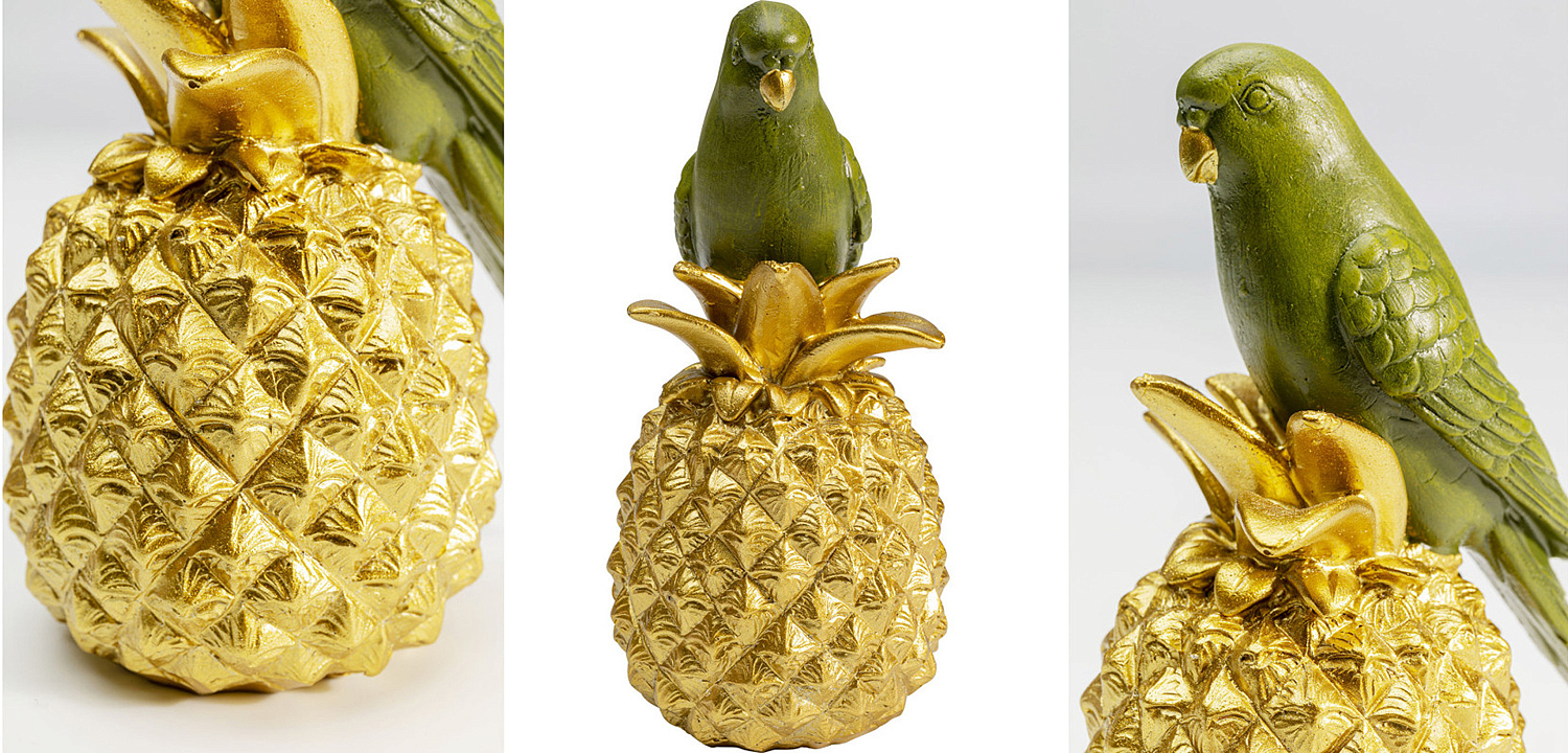 Статуэтка Green Parrot on a Pineapple Статуэтка Green Parrot on a Pineapple - Loft-Concept в Костроме