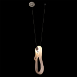 Подвесной светильник белого цвета с изогнутым плафоном Flow Loop варинант исполнения - 3 | Loft Concept в Костроме