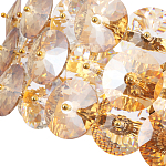 Люстра круглая золотого цвета с круглыми хрустальным элементами Solyria варинант исполнения - 7 | Loft Concept в Костроме