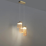 Подвесной светильник волнистой формы из фактурного стекла Wave варинант исполнения - 4 | Loft Concept в Костроме