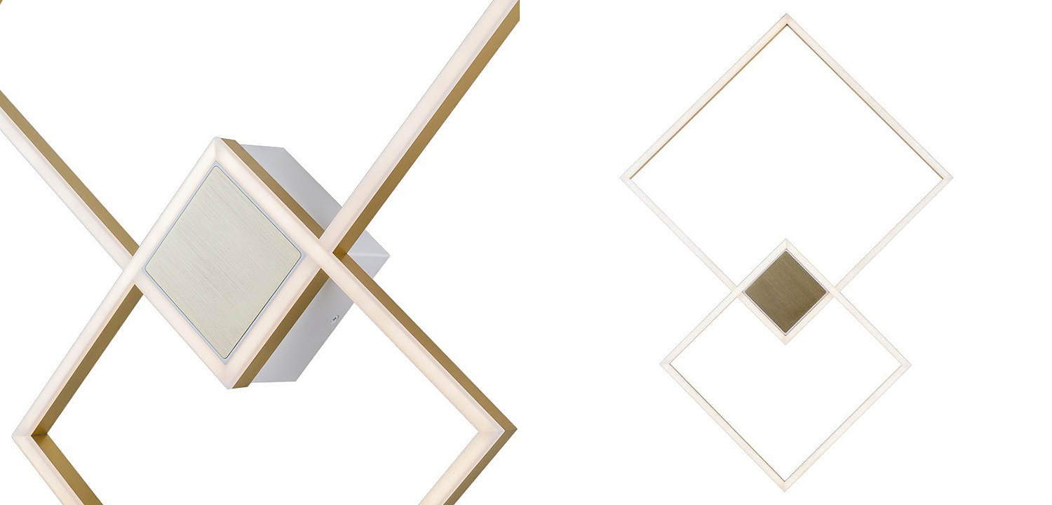 Потолочный светильник Squares Two Geometrical Shape Ceiling Light Потолочный светильник Squares Two Geometrical Shape Ceiling Light - Loft-Concept в Костроме